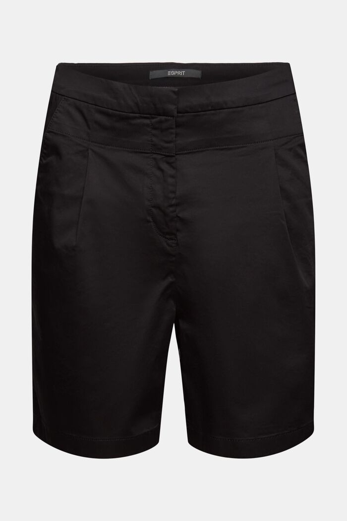 Bemuda-Shorts aus Pima Baumwolle, BLACK, detail image number 7