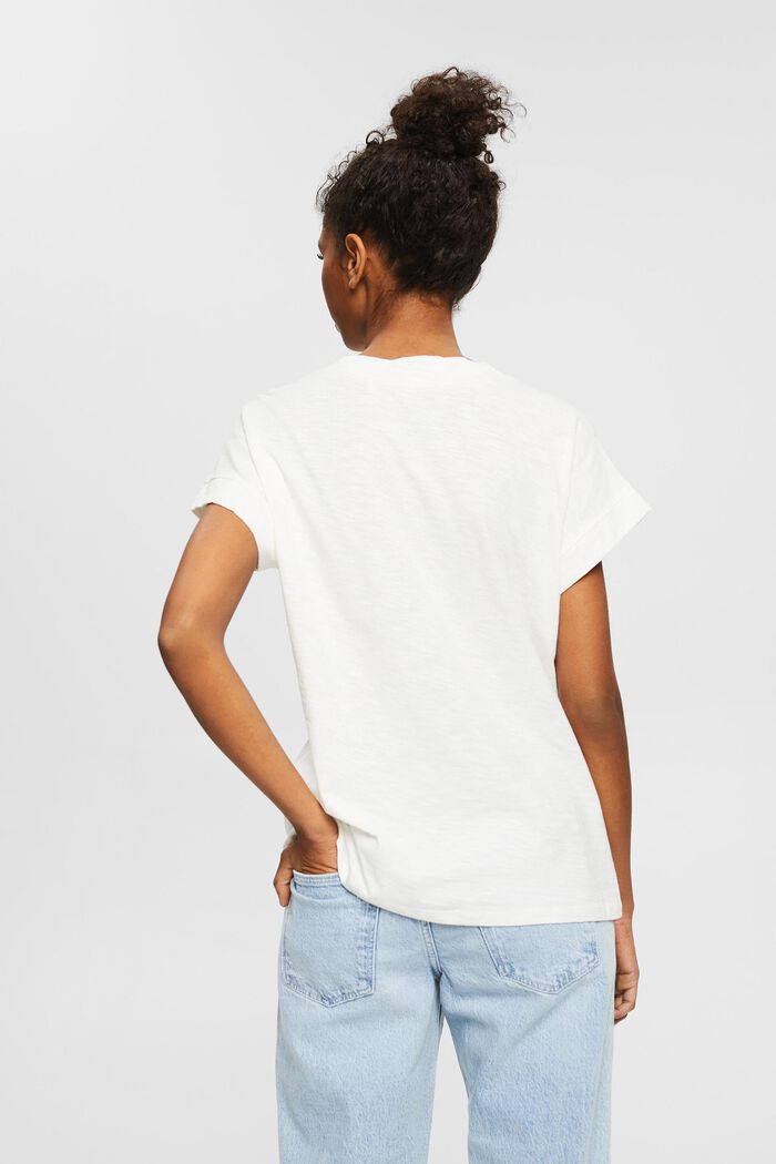 T-Shirt mit Print aus Bio-Baumwolle, OFF WHITE, detail image number 3