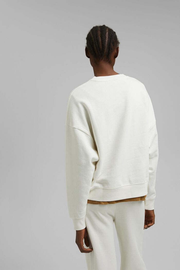 Sweatshirt aus 100% Bio-Baumwolle, OFF WHITE, detail image number 3