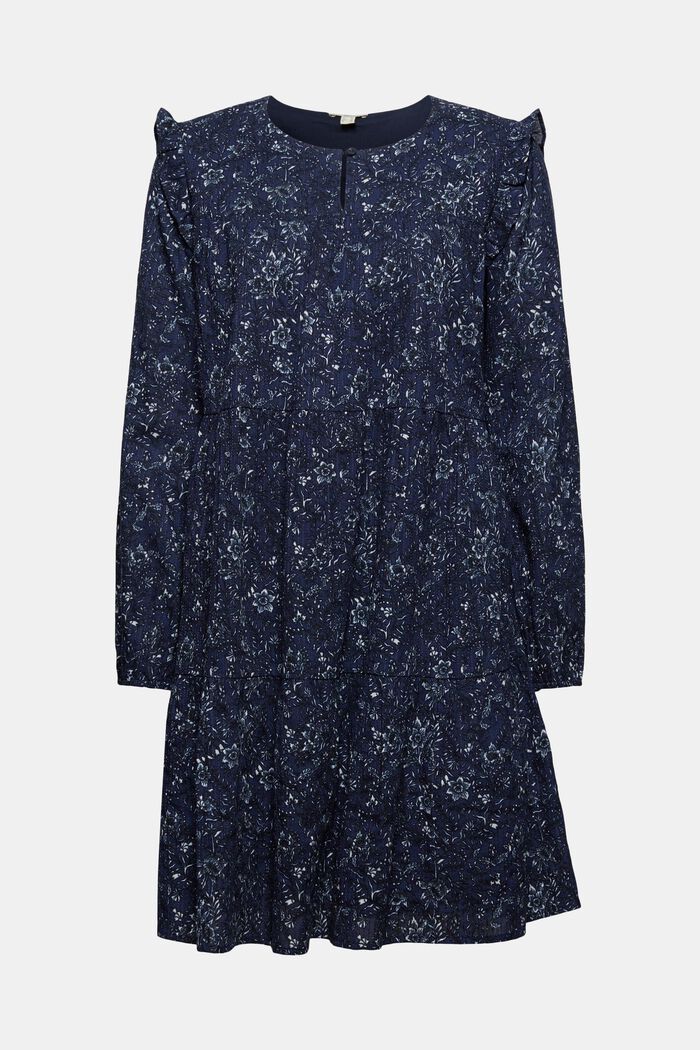 Print-Kleid mit Rüschen aus 100% Baumwolle
