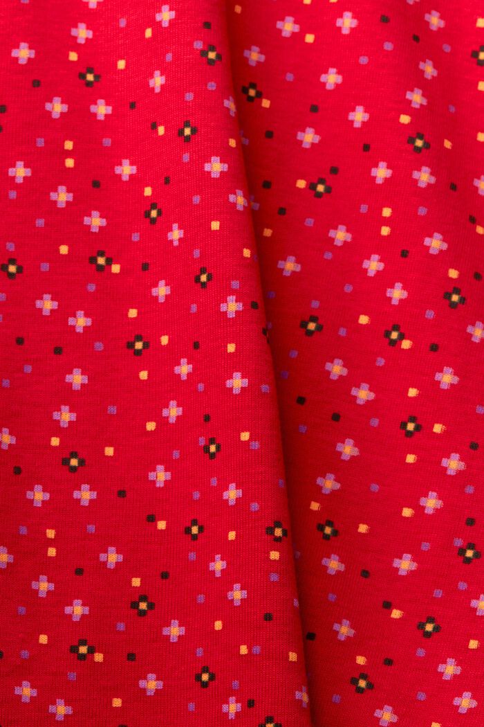 Longsleeve mit Muster, 100 % Baumwolle, DARK RED, detail image number 5