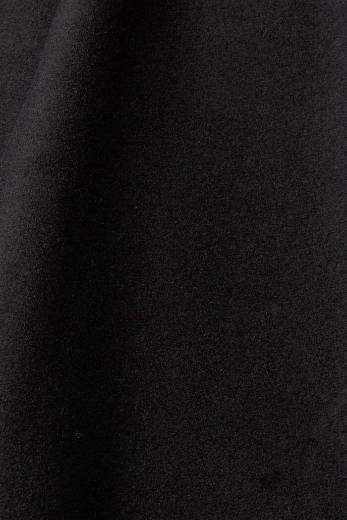 Langer Mantel aus Woll-Mix, BLACK, detail image number 4