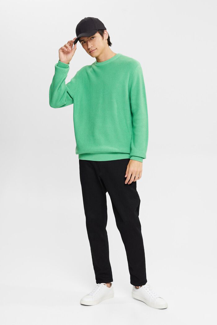Sweater aus 100% Baunwollen, GREEN, detail image number 1