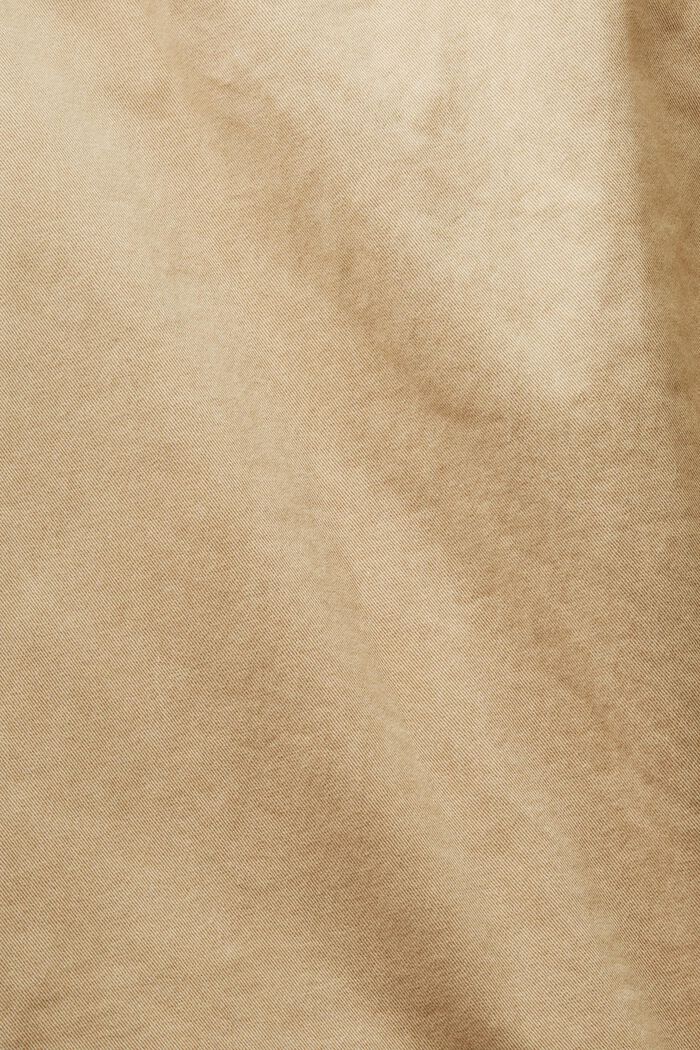 Minirock aus Baumwolltwill mit Washed-Effekt, BEIGE, detail image number 4