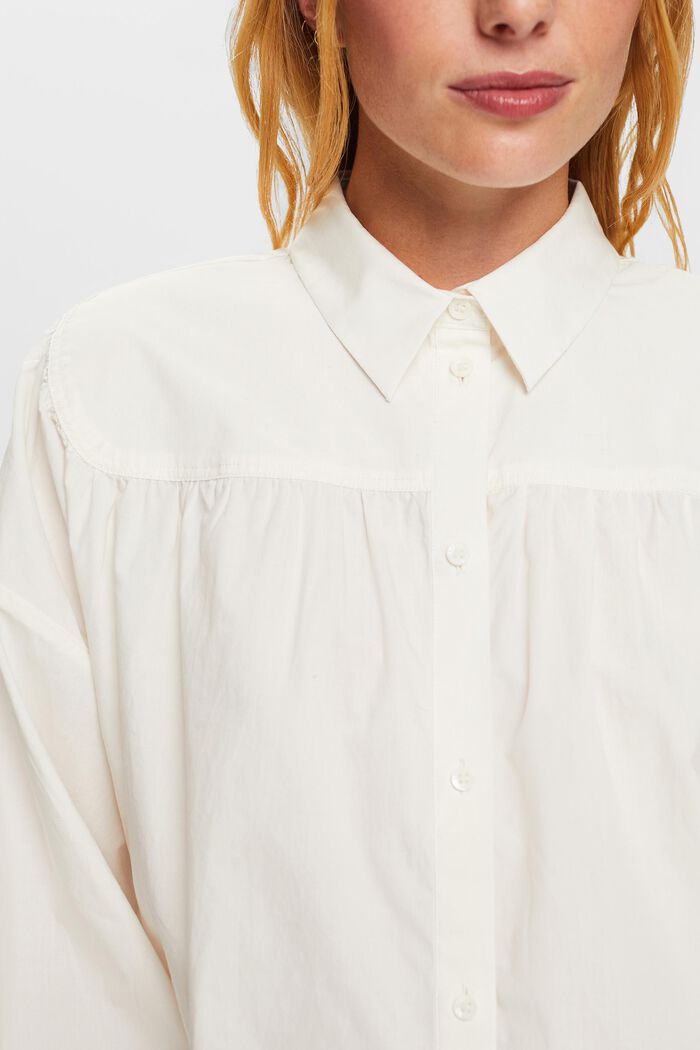 Popeline-Bluse, 100 % Baumwolle, OFF WHITE, detail image number 2