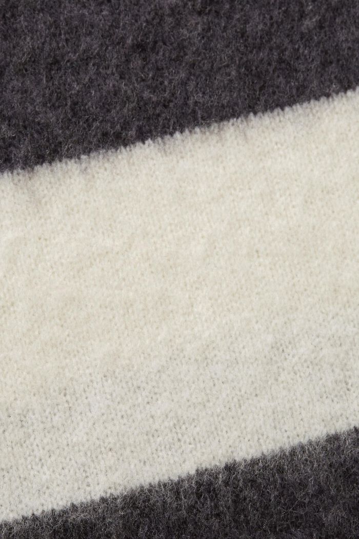 Gestreifter Pullover aus Wollmix, OFF WHITE, detail image number 6