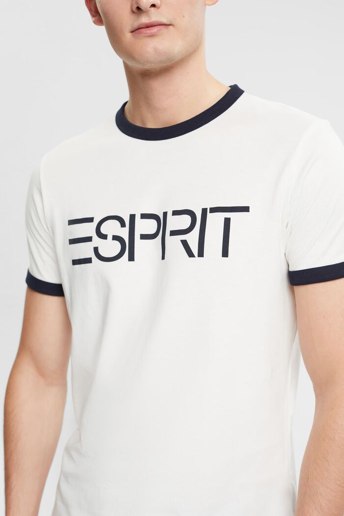 Jersey-T-Shirt mit Logo-Print, OFF WHITE, detail image number 2
