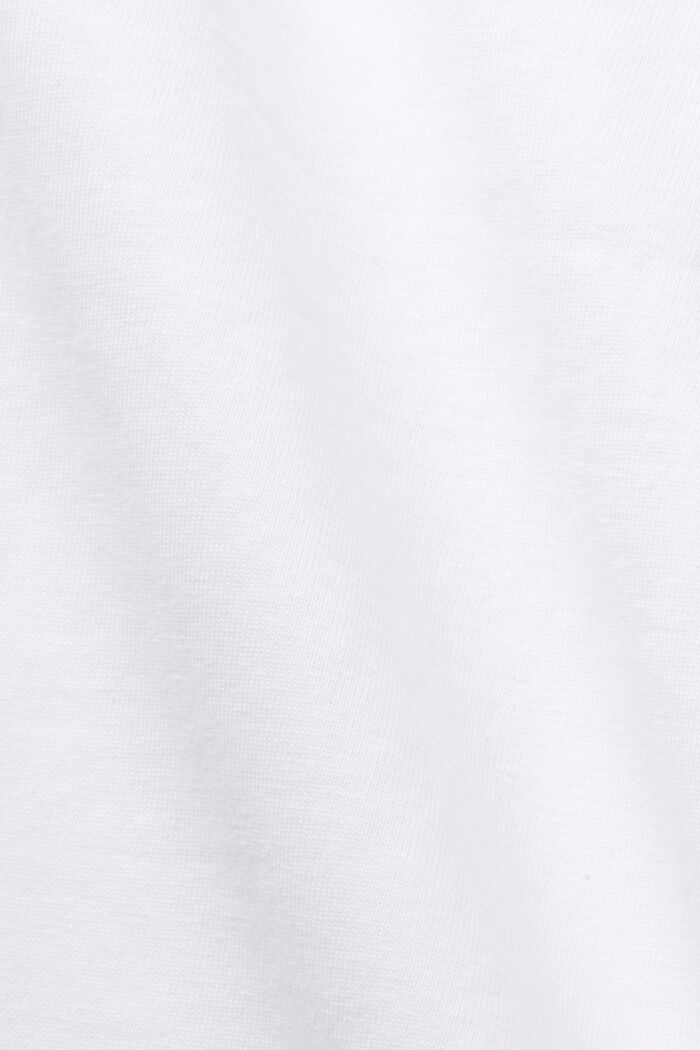 Rundhals-T-Shirt mit Print, 100 % Baumwolle, WHITE, detail image number 5
