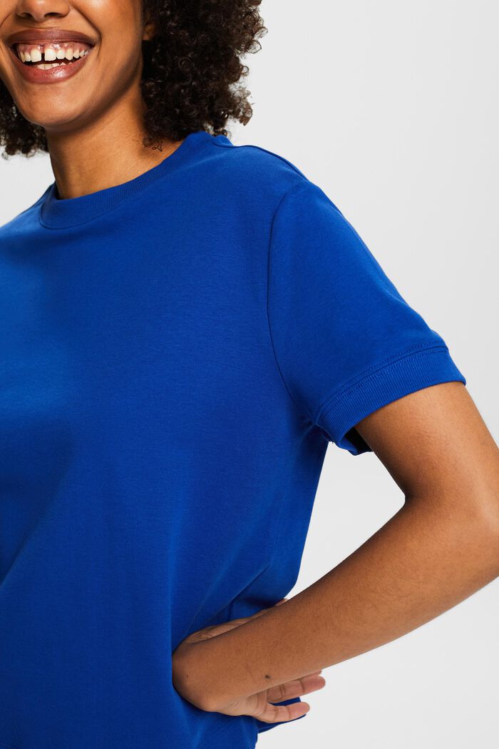 Kurzärmliges T-Shirt mit Rundhalsausschnitt, BRIGHT BLUE, detail image number 3