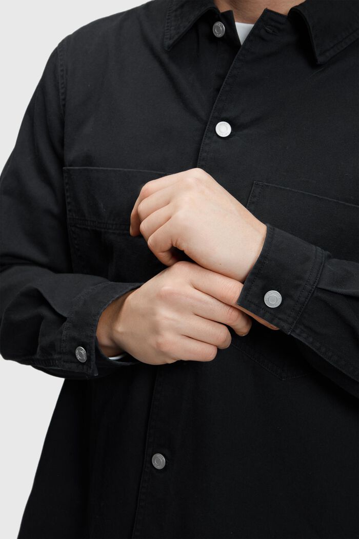 Schweres Hemd in lockerer Passform, BLACK, detail image number 3