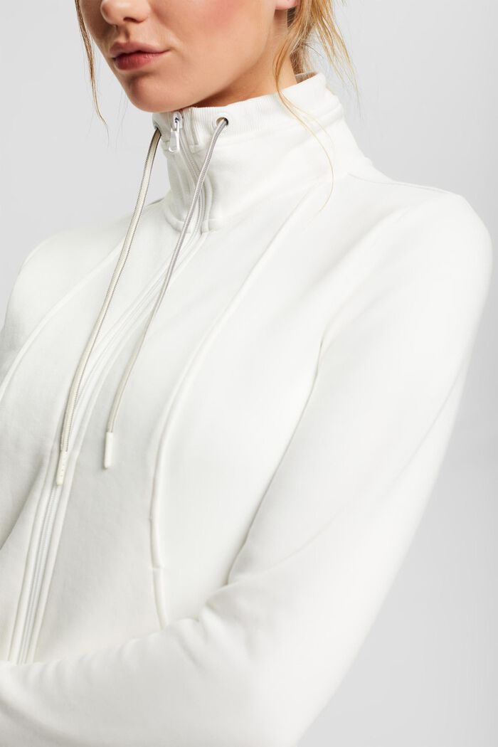 Sweatshirt mit Reißverschluss, Baumwollmix, OFF WHITE, detail image number 2