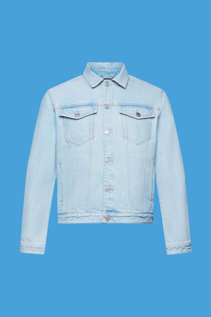 Jeansjacke aus nachhaltiger Baumwolle, BLUE BLEACHED, overview