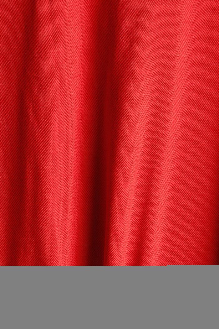 Piqué-Poloshirt mit Logodetail, RED ORANGE, detail image number 1
