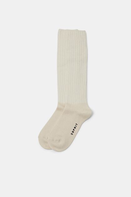 Grobgestrickte Long-Boot-Socken mit Wolle