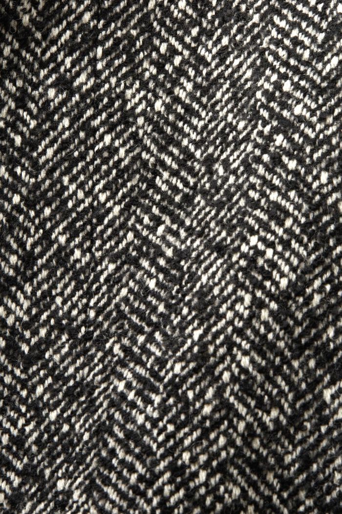 Recycelt: Lange Herringbone-Jacke, BLACK, detail image number 5