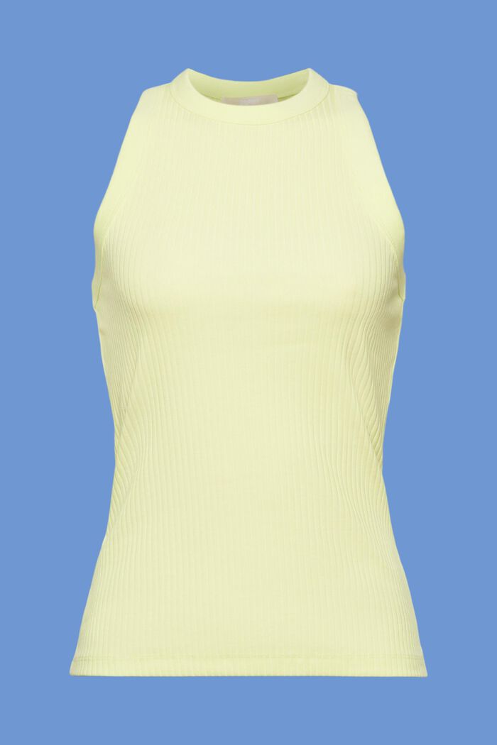 Rippstrick-Tanktop, LIME YELLOW, detail image number 6