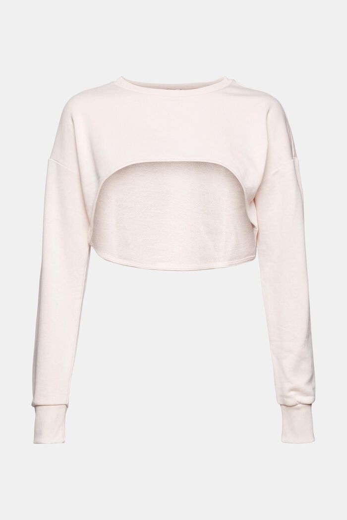 Recycelt: Cropped Sweatshirt, LIGHT ROSE, detail image number 6