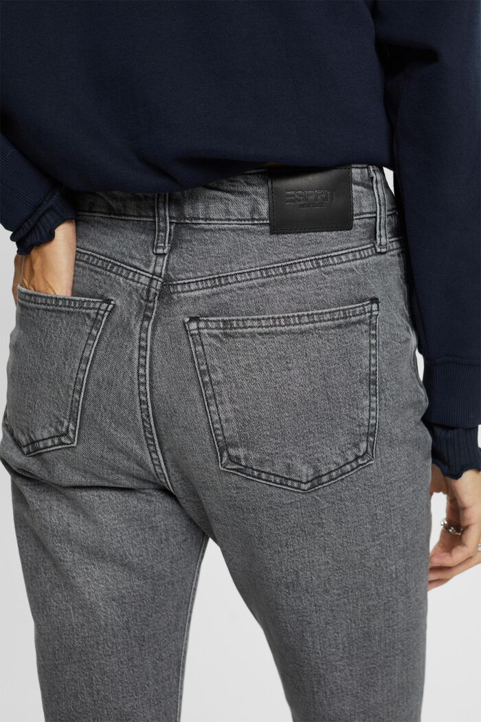 Schmal geschnittene Retro-Jeans mit hohem Bund, GREY MEDIUM WASHED, detail image number 2