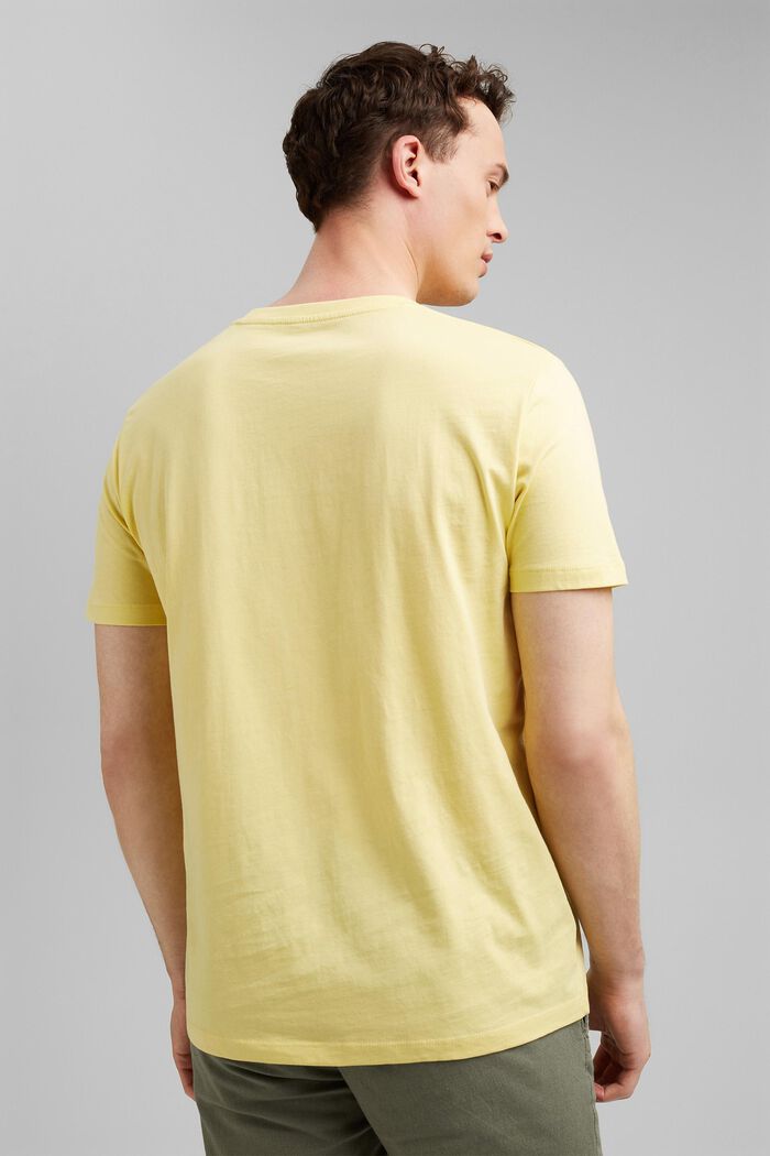 Jersey-T-Shirt mit Print, 100% Bio-Baumwolle, LIGHT YELLOW, detail image number 3