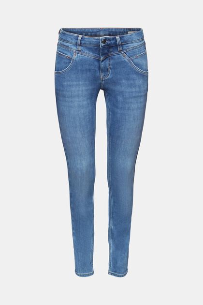 Skinny Jeans aus nachhaltiger Baumwolle, BLUE MEDIUM WASHED, overview