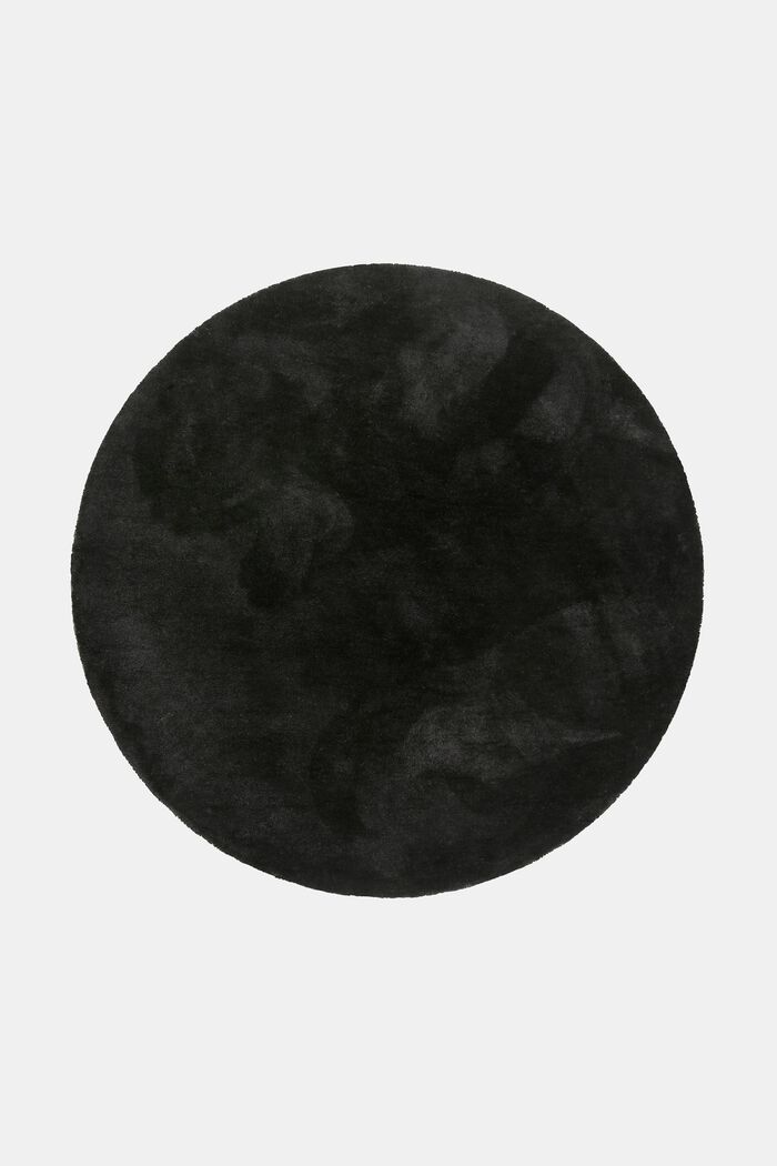 Hochflor-Teppich im unifarbenen Design, BLACK, detail image number 4