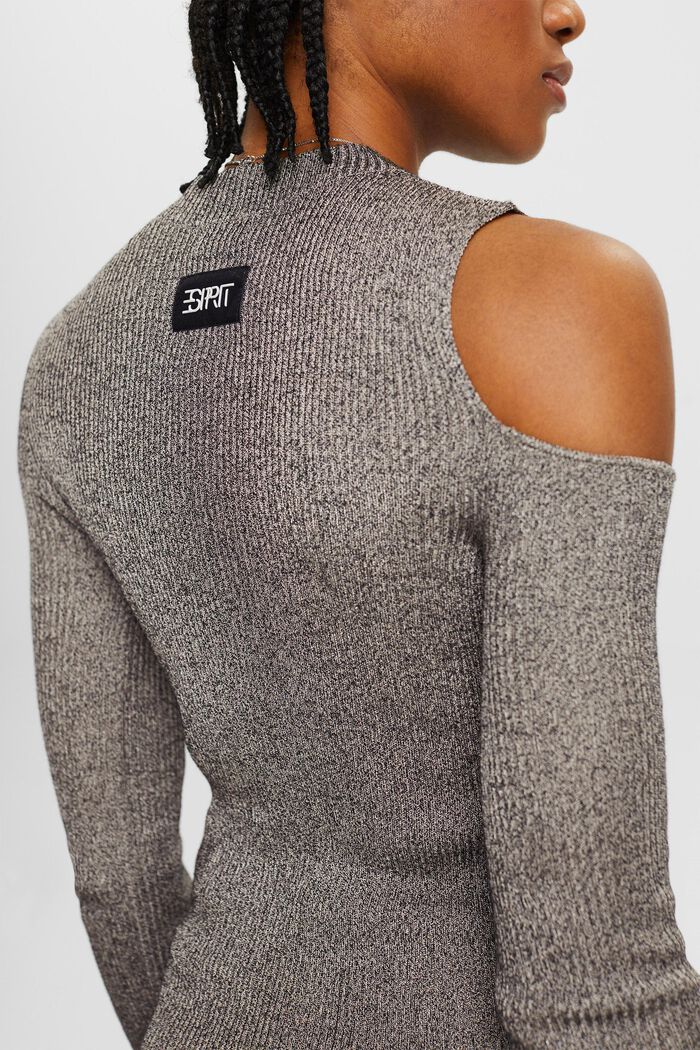 Sweatshirt mit Cut-out-Schulter, GUNMETAL, detail image number 2