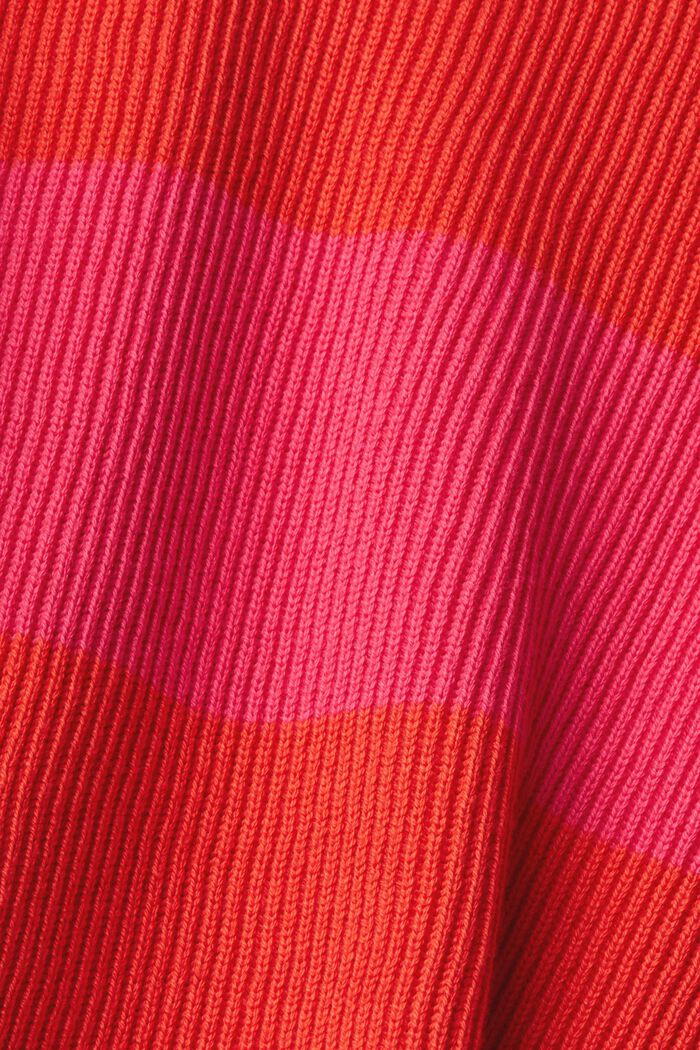 Pullover mit Streifenmuster, 100% Baumwolle, PINK FUCHSIA, detail image number 5