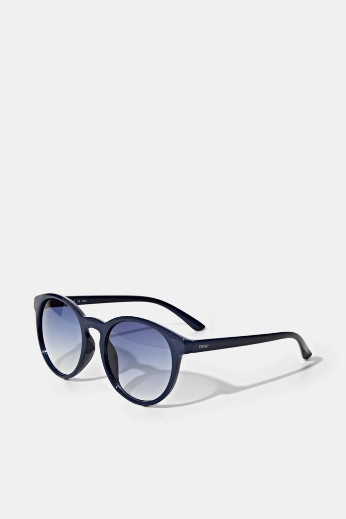 Runde Sonnenbrille im Retro-Style, NAVY BLUE, overview
