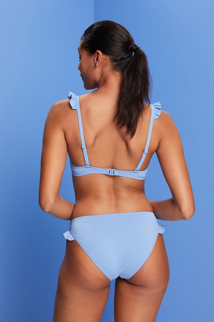 Recycelt: Bügel-Bikinitop mit Rüschendetails, LIGHT BLUE LAVENDER, detail image number 2