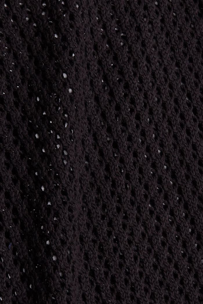 Pullover im Ajour-Muster, BLACK, detail image number 4