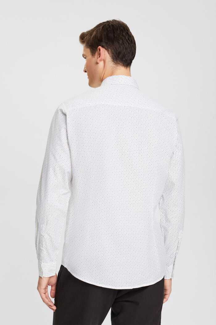 Nachhaltiges Baumwollhemd mit Muster, WHITE, detail image number 3