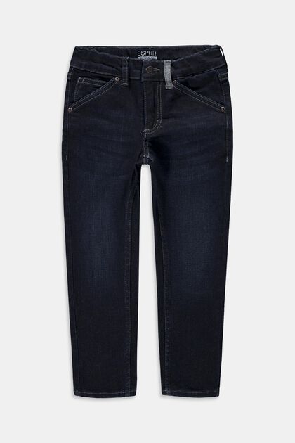 Jeans mit Verstellbund, BLUE RINSE, overview