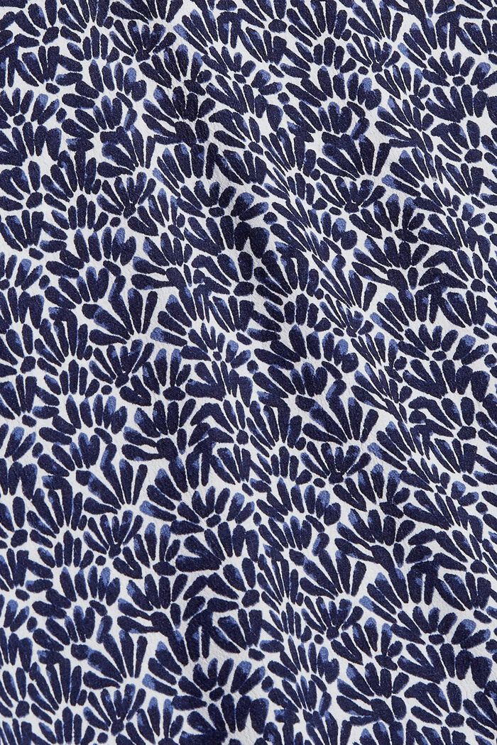 Gemusterte Bluse aus LENZING™ ECOVERO™, NAVY, detail image number 1