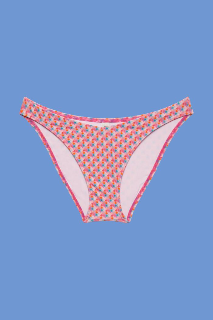 Bikini-Minislip mit geometrischem Muster, PINK FUCHSIA, detail image number 3
