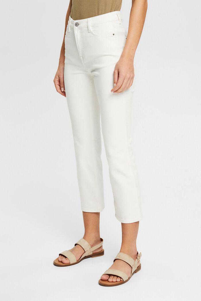 Cropped Jeans mit Kick Flare, OFF WHITE, detail image number 0