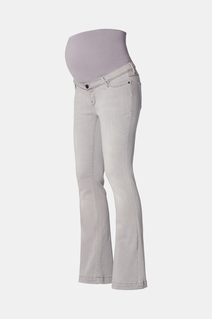 Bootcut-Jeans mit Überbauchbund, GREY DENIM, detail image number 0