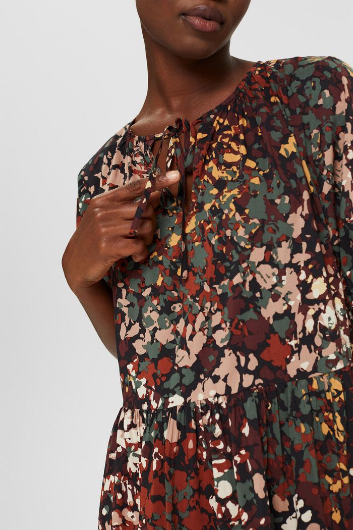 Kleid mit Print aus Baumwoll-Mix, BLACK, detail image number 3