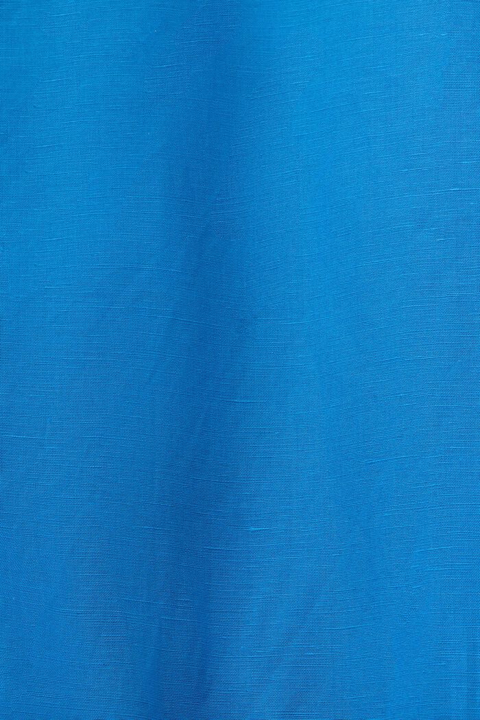 Tunikakleid mit Gürtel, Leinen-Mix, BRIGHT BLUE, detail image number 4
