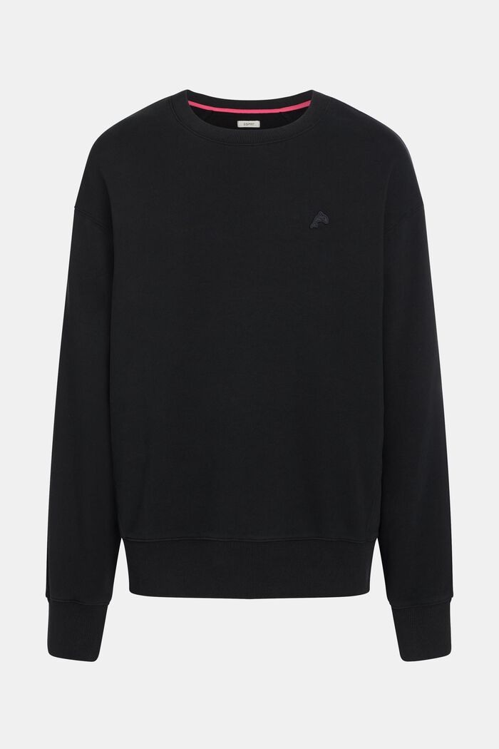 Sweatshirt, BLACK, overview