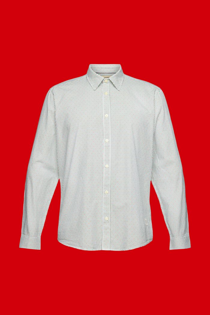 Schmal geschnittenes Hemd mit Allover-Dessin, WHITE, detail image number 6