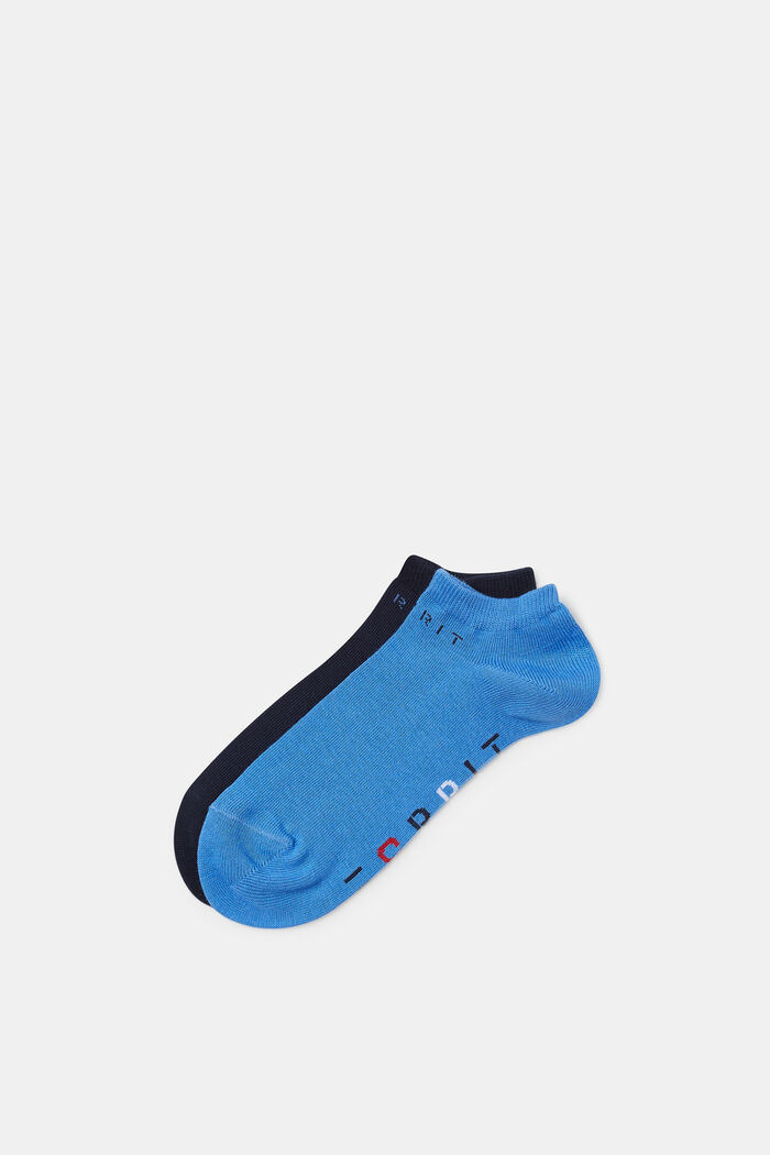 2er-Pack Sneakersocken mit Logo, NAVY/BLUE, detail image number 0