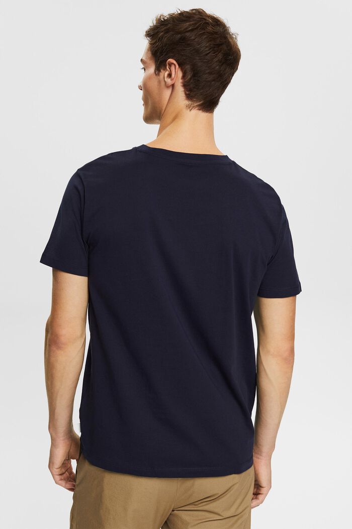 Jersey-T-Shirt mit Print, Bio-Baumwolle, NAVY, detail image number 3