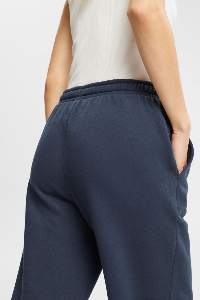 Mid-Rise-Sweatpants mit weitem Bein, NAVY, detail image number 5