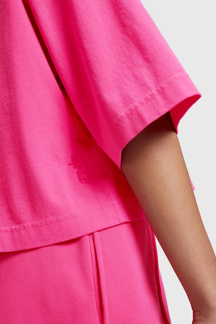 Cropped T-Shirt mit Delfin-Patch, PINK FUCHSIA, detail image number 3