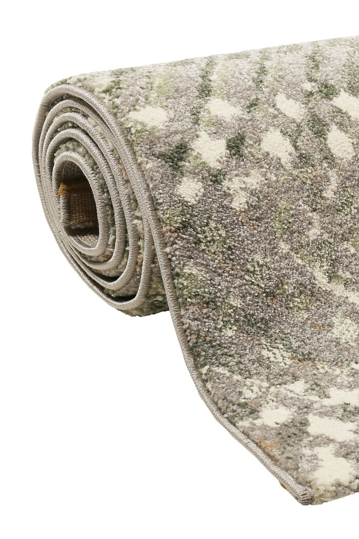 Kurzflor-Teppich mit geometrischem Muster, DUSTY GREEN, detail image number 3