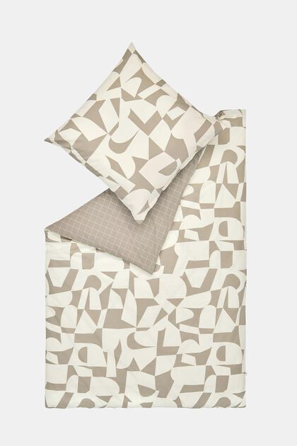 Renforcé-Bettwäsche mit Karo- und grafischem Muster