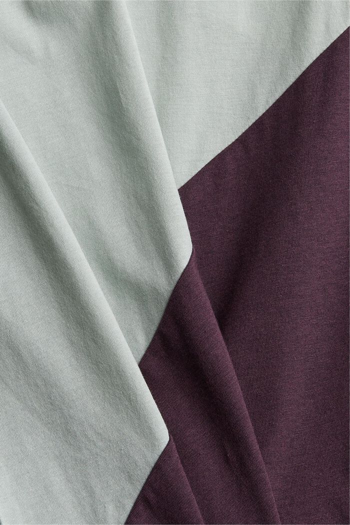 Colorblocking-Shirt aus Bio-Baumwoll-Mix, PASTEL GREEN, detail image number 4