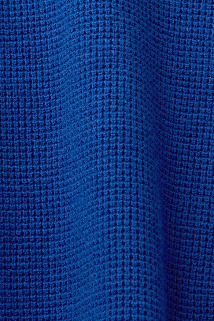 Baumwoll-Troyer mit Reißverschluss, BRIGHT BLUE, detail image number 5