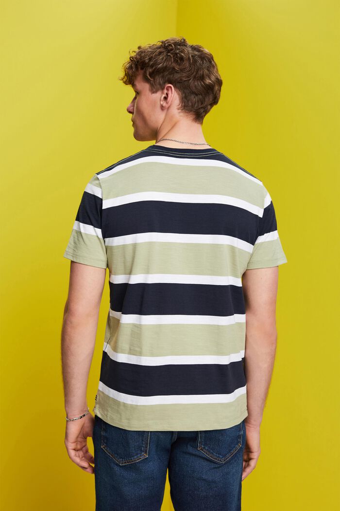 Gestreiftes Jersey T-Shirt, 100 % Baumwolle, LIGHT GREEN, detail image number 3