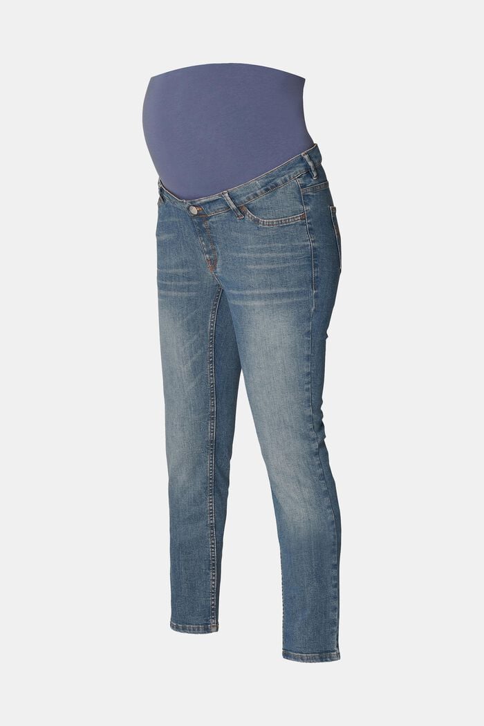 MATERNITY Skinny Jeans in Cropped-Länge, MEDIUM WASHED, detail image number 3